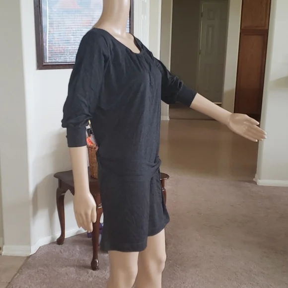 Banana Republic s gathered scoopneck quarter sleeve so soft mini dress - Picture 4 of 8